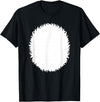 Animal Fur Costume Dress Up Shirts Panda Belly Skunk White Polar Bear Halloween Costume Shirt T-Shirt - Black
