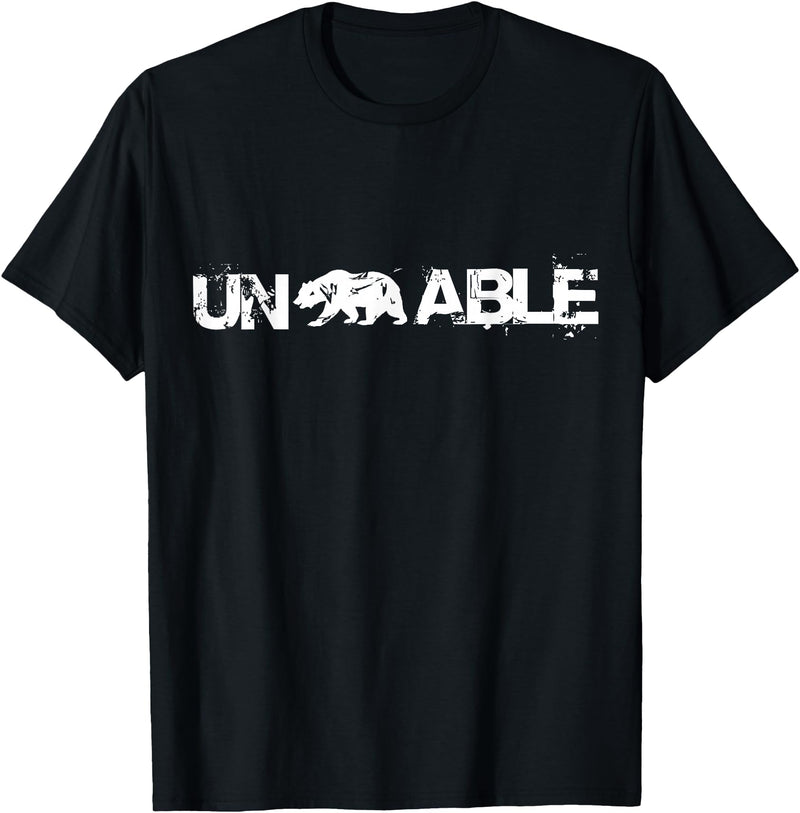 Funny Unbearable T-Shirt - Un Bear Able Tee Funny Un Bear Able Shirt - Unbearable T-Shirt T-Shirt - Black