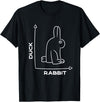 Duck - Rabbit - Funny - Joke - Bunny - Optical Illusion -Pun T-Shirt in Black