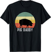 Pig Farmer for Men Women Kids Boys Girls Pig Dad - Daddy Farmer Farming Farm Pork Animal Livestock T-Shirt - Black