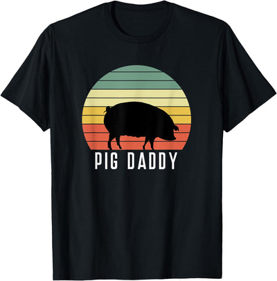 Pig Dad - Daddy Farmer Farming Farm Pork Animal Livestock T-Shirt
