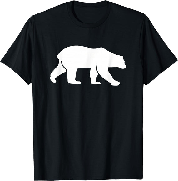 Walking Polar Bear T-Shirt - Black