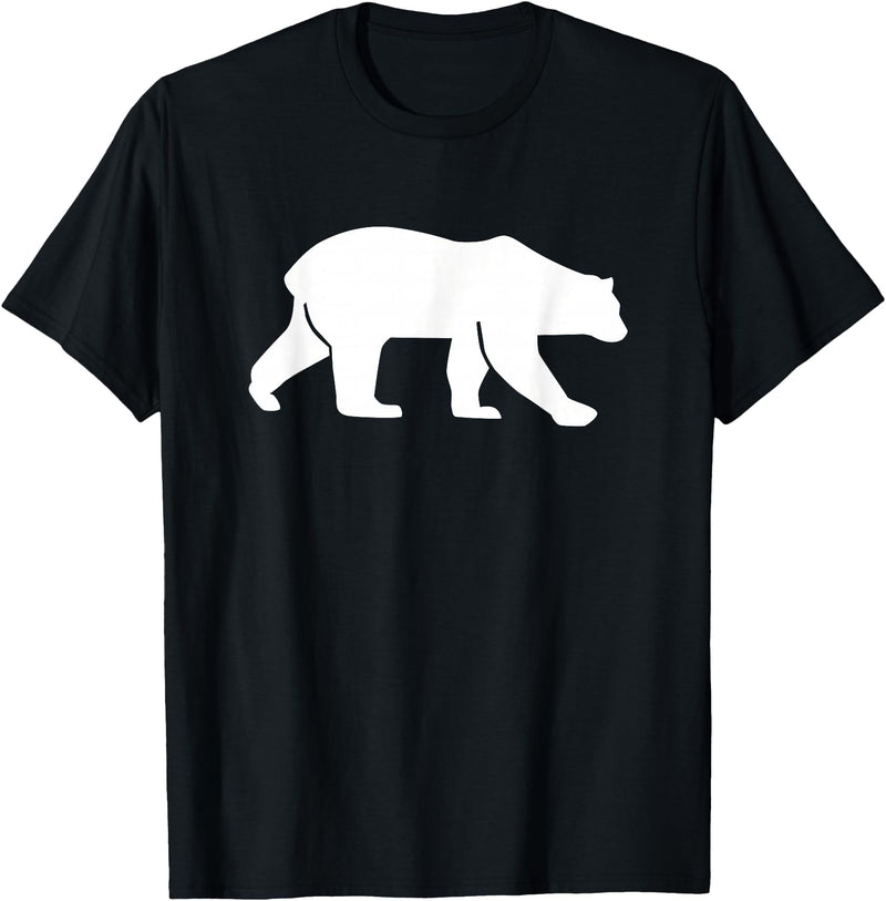 Walking Polar Bear T-Shirt - Black