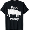Papa Porky Pig Daddy Father Hog pork T-Shirt - Black