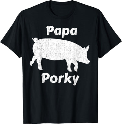Papa Porky Pig Daddy Father Hog pork T-Shirt