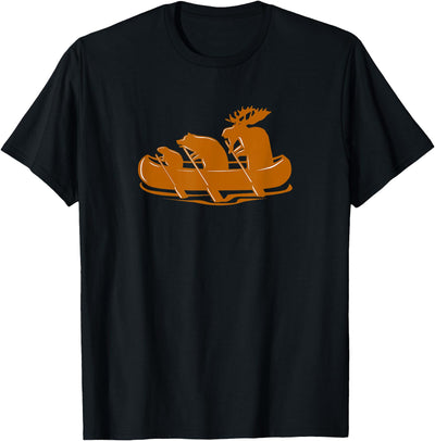 Canoeing Beaver Bear Moose Canoe Team Funny T-Shirt