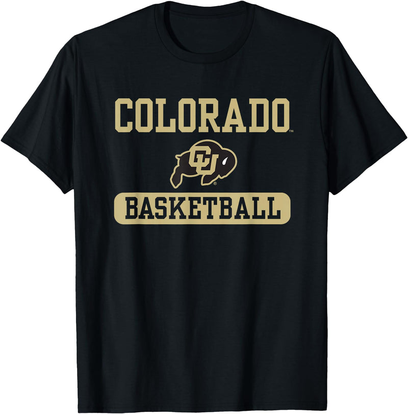 Elite Authentics Colorado Buffaloes Basketball Fan T-Shirt - Black, Unisex-Adults & Kids, Small - Black