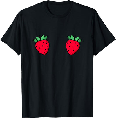 Strawberry Fruit Boobs Funny Summer T-Shirt
