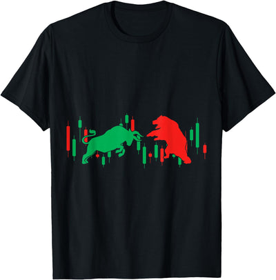 Bull vs Bear Stock Market Investor Wall Street T-Shirt