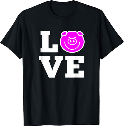 Pig Roast for Barbecues - LOVE Pink Pig T-Shirt