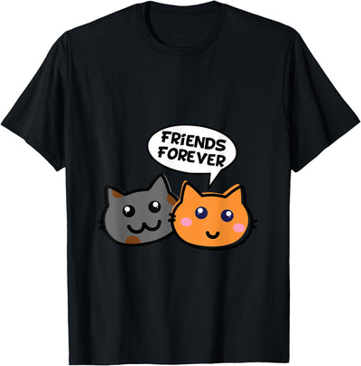Cute Cats Best Friends Forever T-shirts Bff friends gift T-Shirt