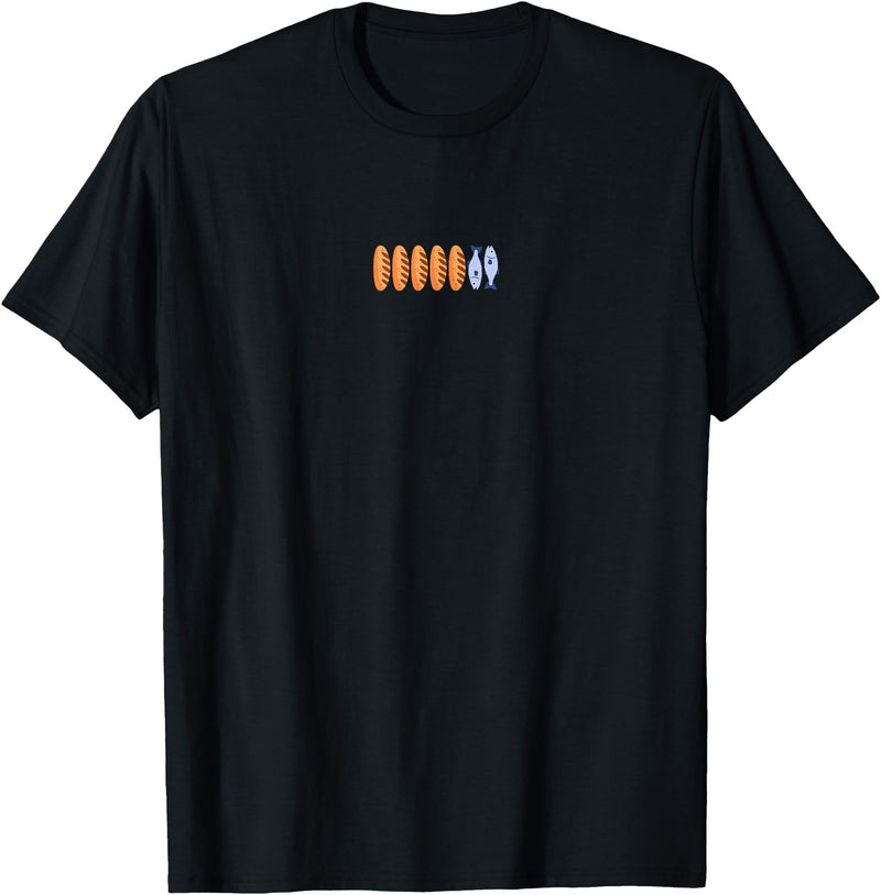 Redeemed Creations Fishes And Loaves Christian T-Shirt - Black
