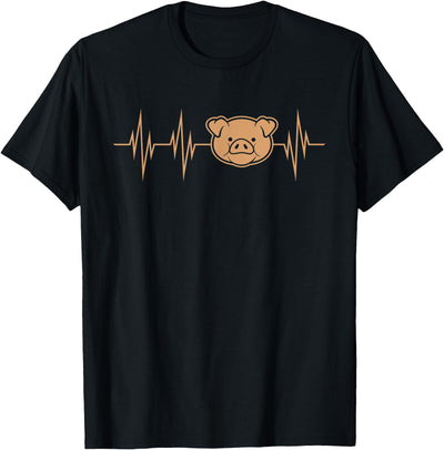 I Love My Pig Heart Valve Heartbeat Funny Barn Farmer Gift T-Shirt