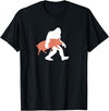 Triple G Mavs Bigfoot Carrying Pig Shirt, Funny Cute Sasquatch Gift T-Shirt - Black