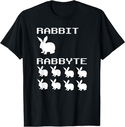 Rabbit Rabbyte Computer Byte Pun T-Shirt