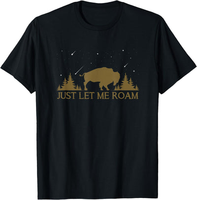 Idea Wildlife Animal American Bison Roam Countryside Buffalo T-Shirt