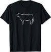 Red Angus cow decor Red Angus Cow Art Print T-Shirt - Black