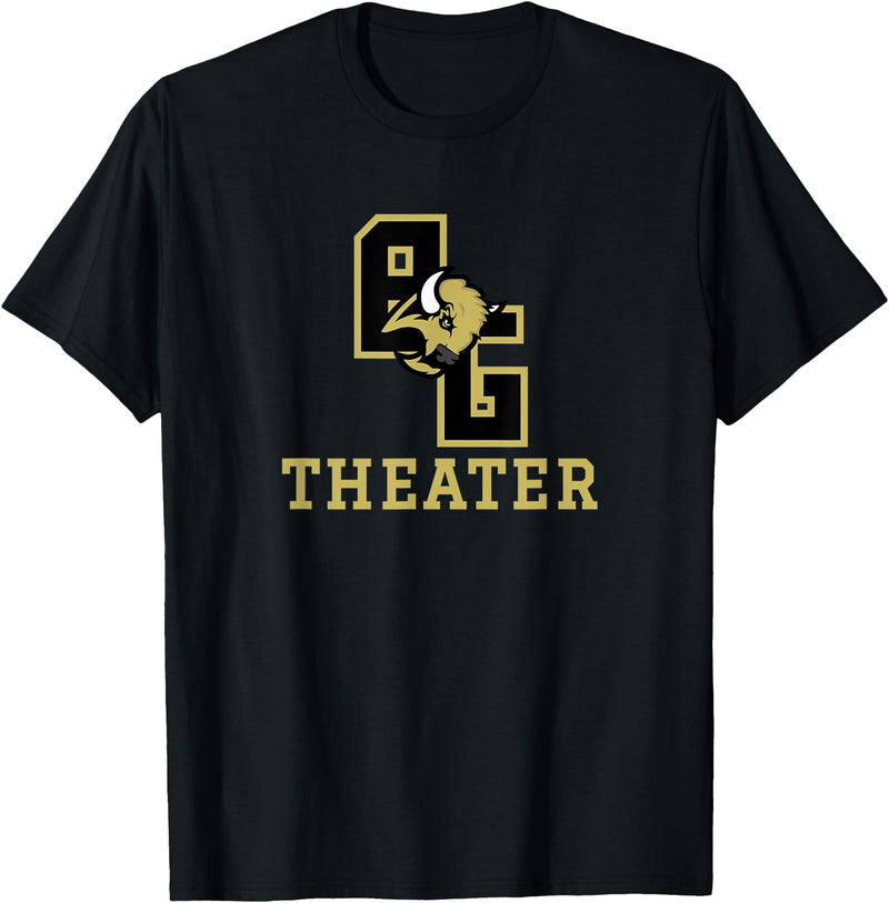 Buffalo Gap High School, Swoope, VA 24479 Buffalo Gap High School Bison Theater T-Shirt - Black