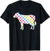 Rainbow Cow Shop Rainbow Cow Dots, Colorful Cow Print for Cow Lovers T-Shirt - Black