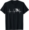 Loveable Highland Cows Hairy Coos Scottish Highland Cow Heartbeat EKG Pulse Highlander Cow T-Shirt - Black
