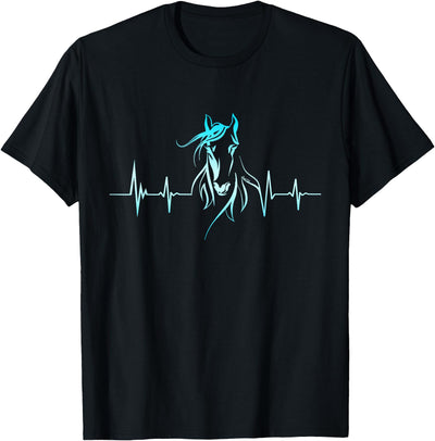 Farm n' Fancy Horse Heartbeat for Women Girls Teens Horseback Lover Riding T-Shirt