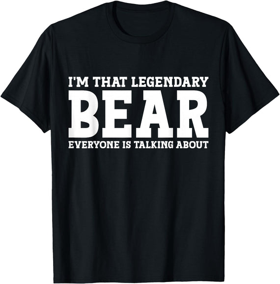 Bear Gifts Bear Tee Men Name Birthday Gifts Bear Personal Name Funny Bear T-Shirt - Black