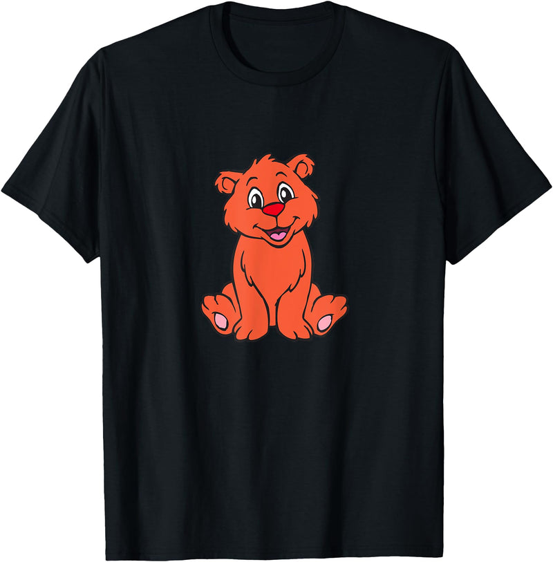 Cute Animal Shirts Cute Bear Cub Shirt - Print Shirt with Little Bear - Black