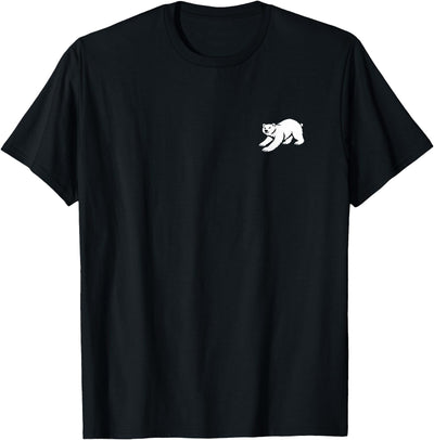 Playful Critter Apparel Co. Polar Bear Minimalist Black and White T-Shirt