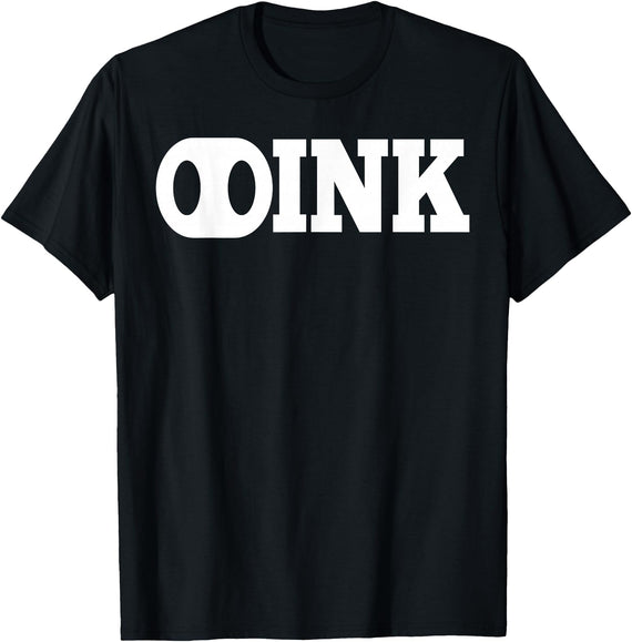 LGBT Pig Play Shirts AP OINK Gay Mens Pig Play Shirt T-Shirt - Black