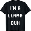 Halloween Costumes MV&SG Halloween Easy Llama Costume Shirts, I'm A Llama Duh T-Shirt - Black