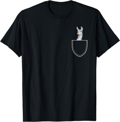 Funny Llama Gifts Llama In A Pocket - Alpaca T-Shirt