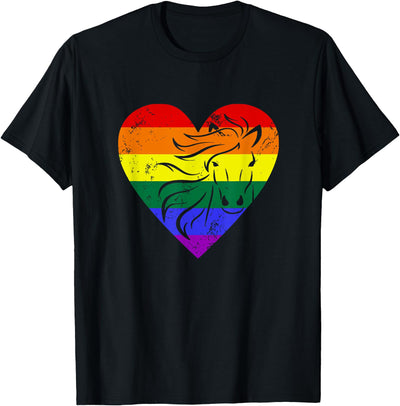 LGBTQ Horse Lover Gifts Gay Pride Horse Lover Horseriding LGBTQ Equality T-Shirt