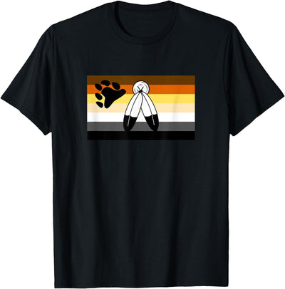 Two Spirit Gay Bear Pride Flag T-Shirt
