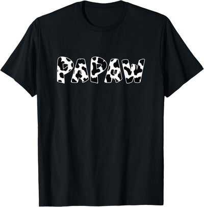 Family Members and More Papaw Cow Print Cow Pattern T-Shirt