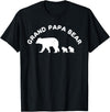 All in the Bear Family Grand Papa Bear Grandpa With 2 Two Cubs Gift T-Shirt - Black