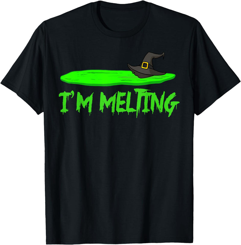 Miftees Halloween Tees I'm Melting funny Halloween Melting Witch T-Shirt - Black