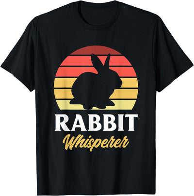 Retro Sunset Rabbit Silhouette Whisperer T-Shirt