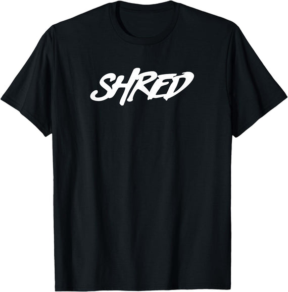 SHRED Gym Rabbit Workout Fitness Bodybuilding T-Shirt in Black