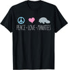 Sea Cows Tees Cute Manatee TShirt, Peace Love Manatees Chubby Sea Cow T-Shirt - Black