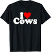 I HEART LOVE COWS I Love Heart Cows T-Shirt - Black