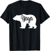 Matching Family Gift Shirts Yaya Bear Silhouette T-Shirt - Black