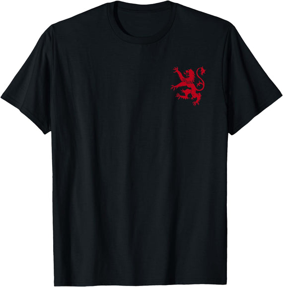 SCOTTISH RED LION Scotland RED Lion Rampant Symbol T-Shirt - Black