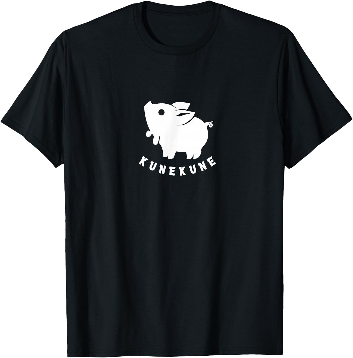 Kunekune cute piglet pet. Minimal art for pig fans Kunekune cute piglet pet. Minimal art for pig lovers T-Shirt - Black