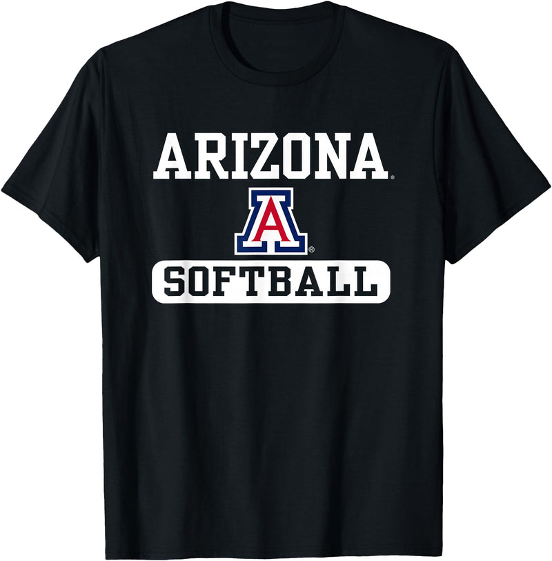 Elite Authentics Arizona Wildcats Softball Logo Officially Licensed Black T-Shirt - Black