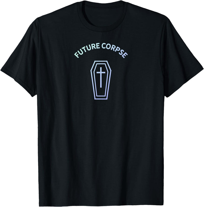 Pastel Goth Apparel Future Corpse Coffin Pastel Goth Grunge Halloween Aesthetic T-Shirt - Black