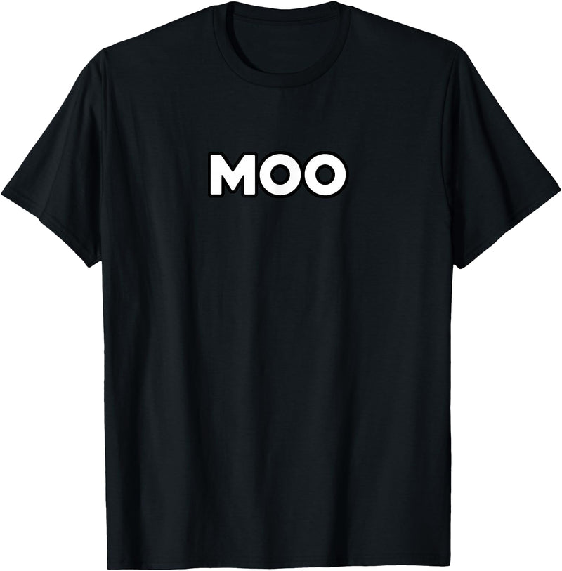 Moo Talking Cow Moo - Funny Cow Goes Moo T-Shirt - Black