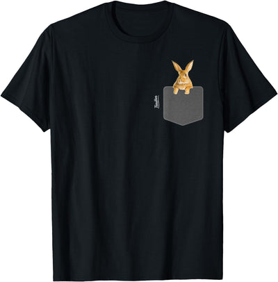 Bunny in Pocket Realistic Graphic T-Shirt