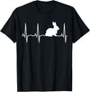Bunny Heartbeat for Bunny Lovers Rabbit Gift T-Shirt in Black