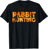 Hare Hunter Orange Camouflage Rabbit Hunting T-Shirt in Black