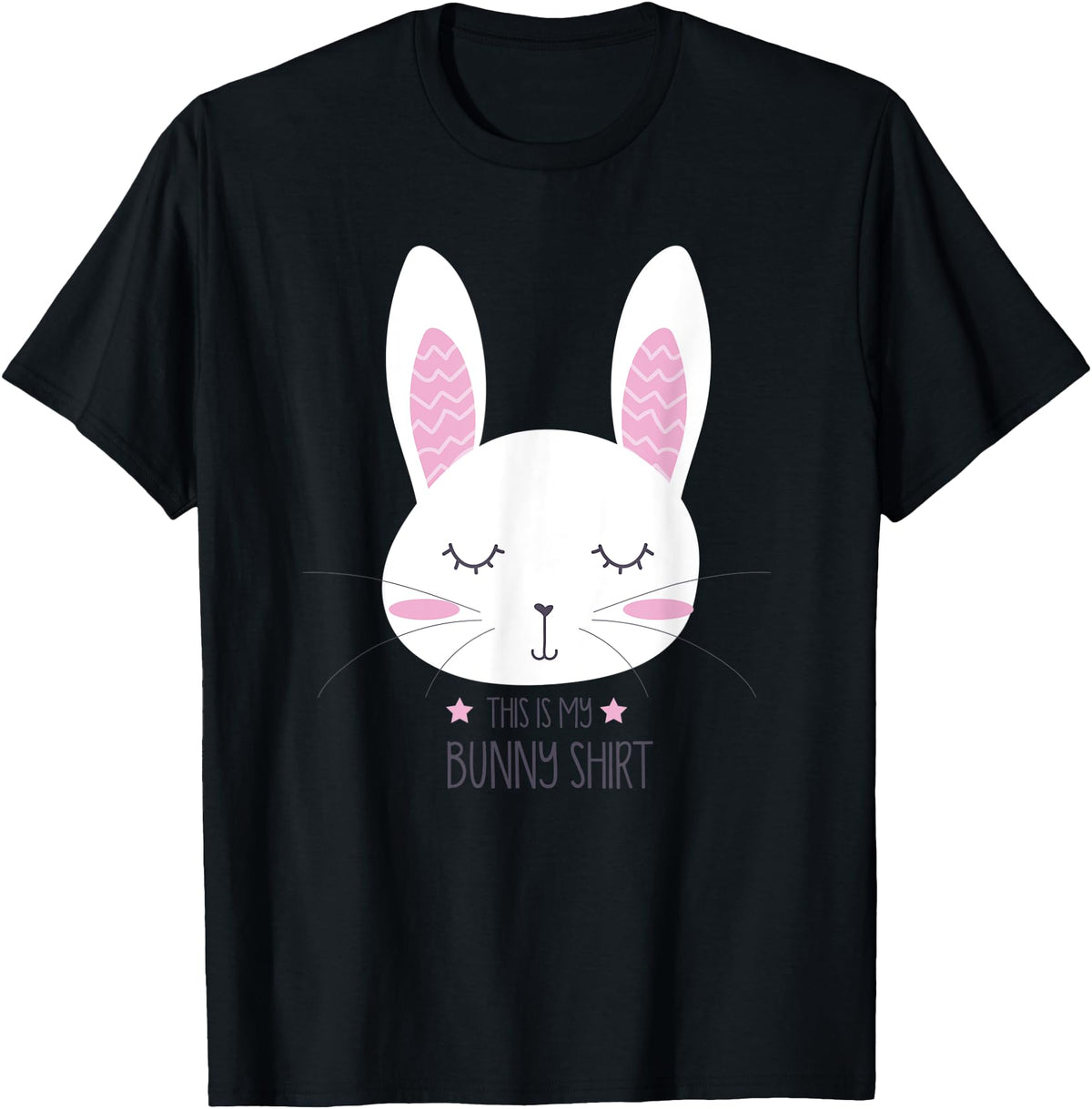 This Is My Bunny Funny Rabbit Saying T-Shirt in Black